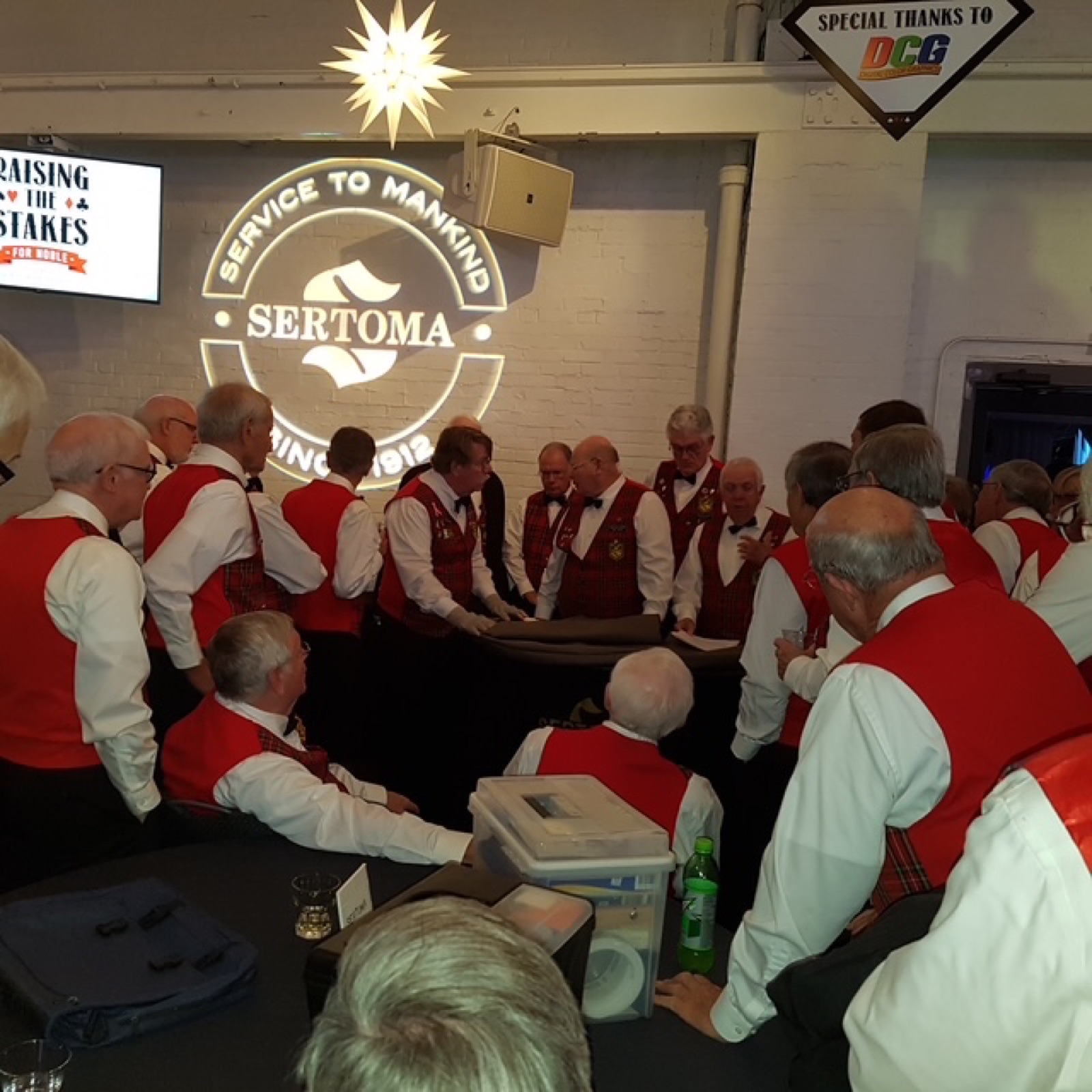 Sertoma dealers gathering before the party