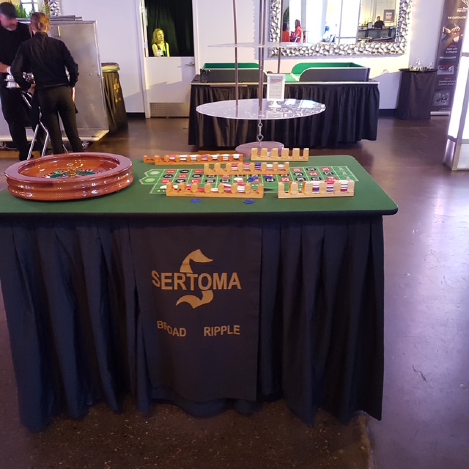 Sertoma Broad Ripple tables set for the evening
