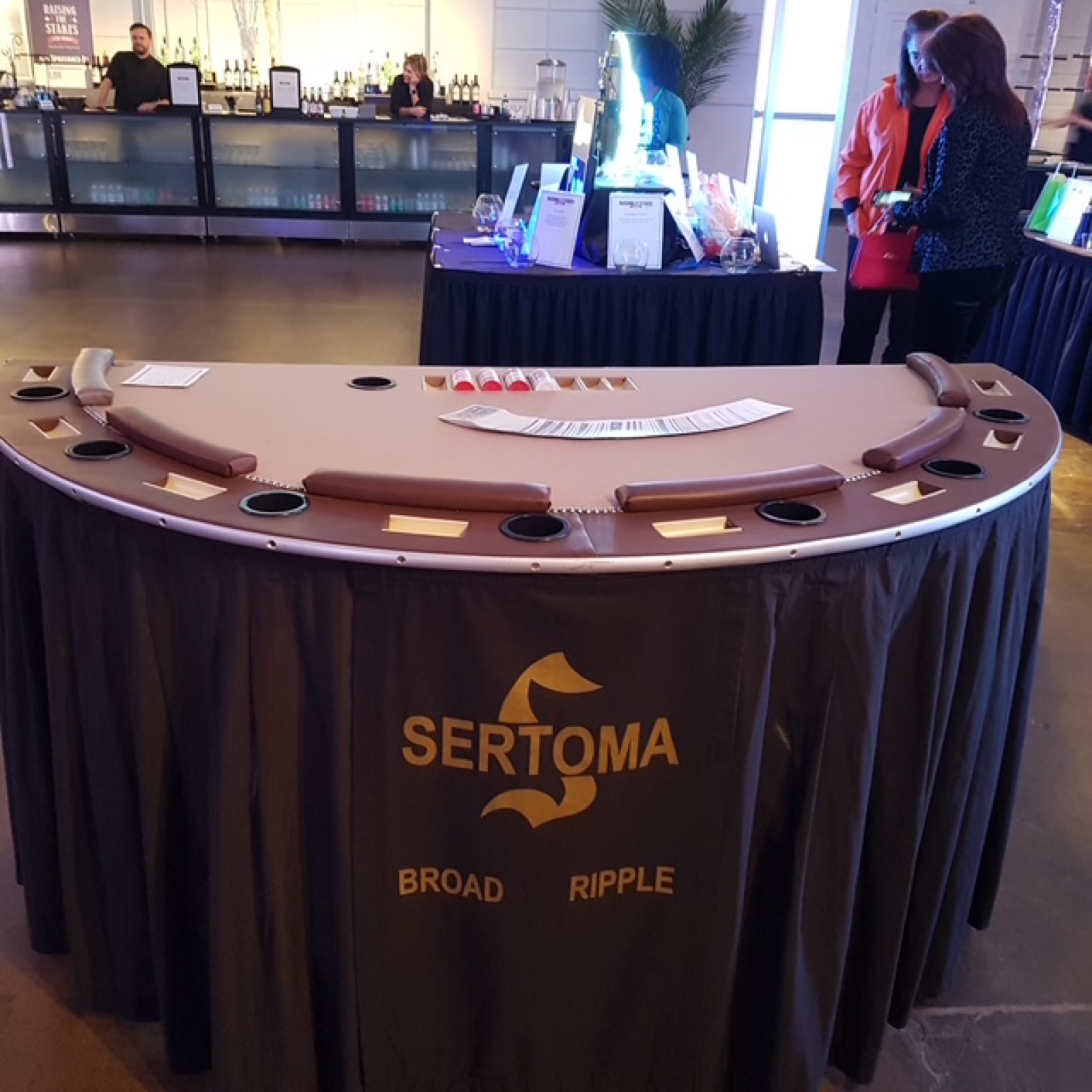 Branded Sertoma blackjack table