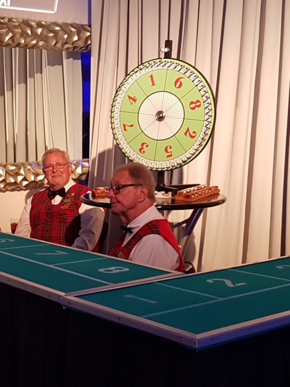 Dealers at the money wheel